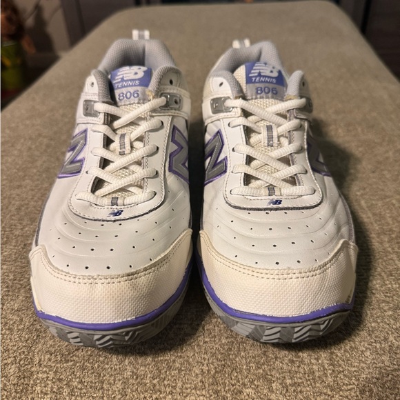New Balance Women's 806 Gray and Purple tennis shoes - Picture 3 of 11